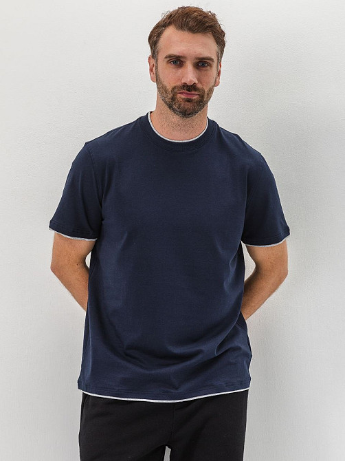 Футболка Brunello Cucinelli синяя Москва - изображение 2