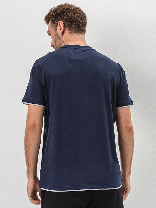 Футболка Brunello Cucinelli синяя Москва - изображение 4