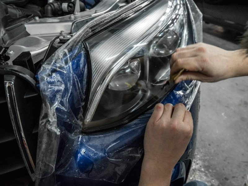 Бронирование фар пленкой Чебоксары - изображение 1